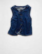 AE High-Neck Denim Vest