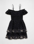 AE Off-The-Shoulder Smocked Mini Dress