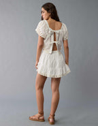 AE Tie Back Eyelet Crop Top