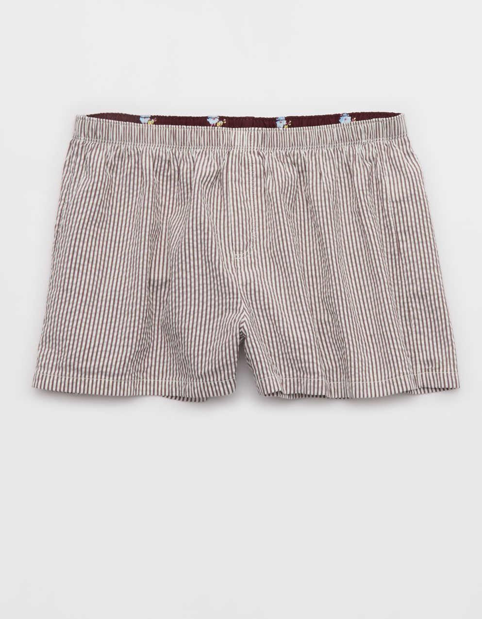 OVERSLEPT by Aerie Around Town Seersucker Boxer