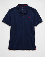 AE Standard Fit Pop Logo Pique Polo Shirt