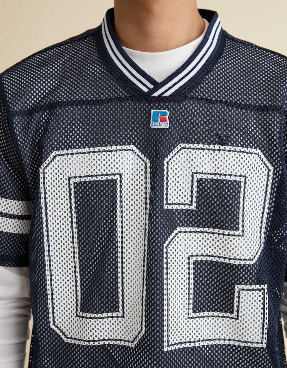 AE x Russell Athletic Graphic Mesh Jersey