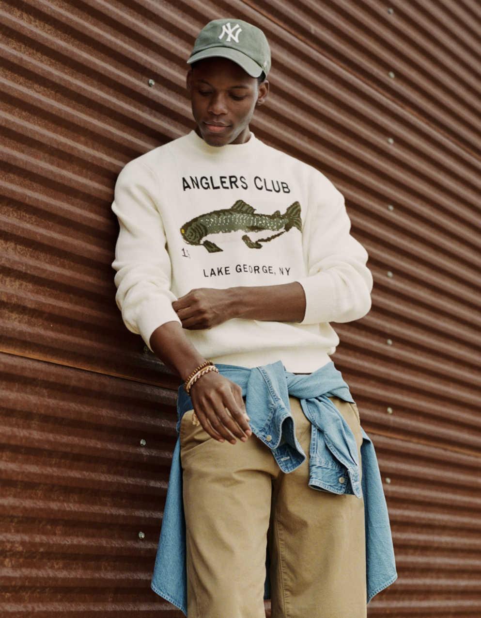AE Trout Graphic Crew Neck Sweater