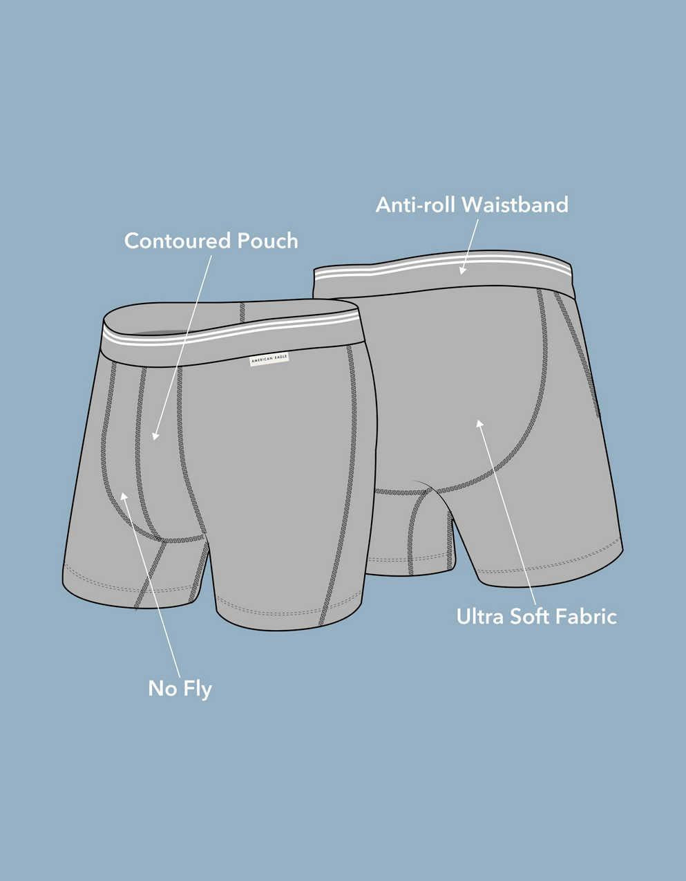 AEO Men's Paisley 6" Ultra Soft Boxer Brief