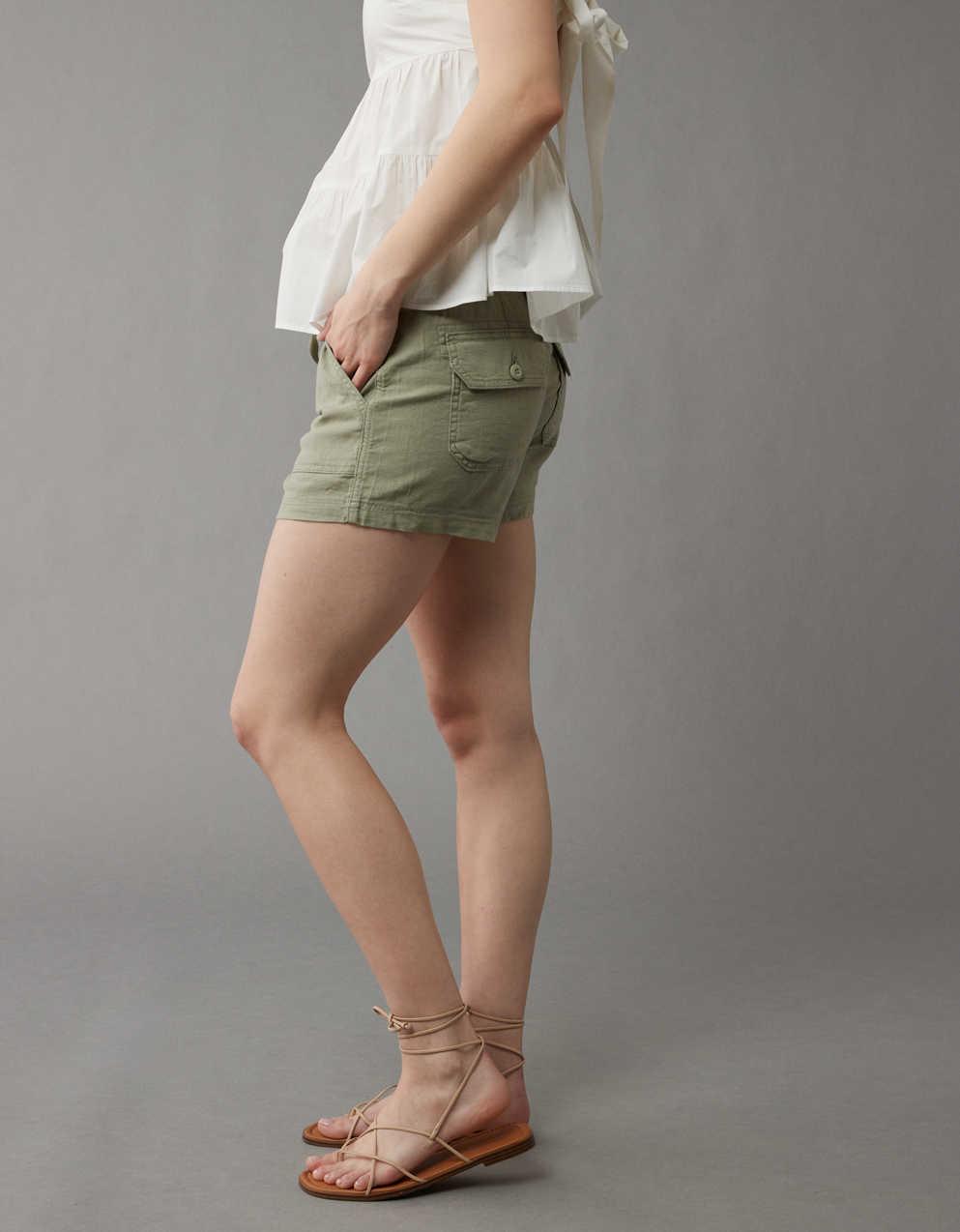 AE Dreamy Drape Linen-Blend Carpenter Short
