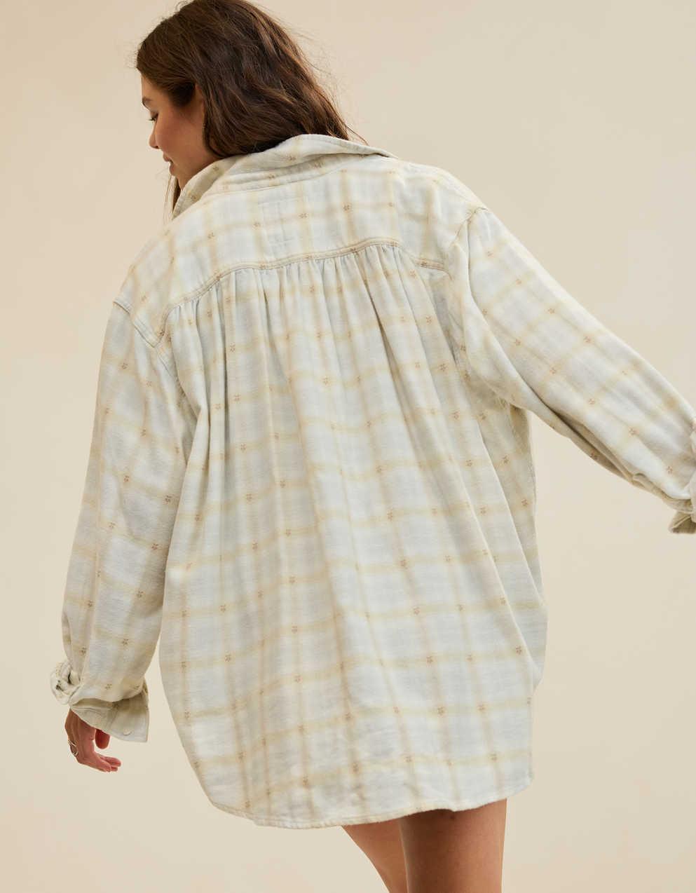 Aerie Anytime Fave Flannel Oversized Shirt