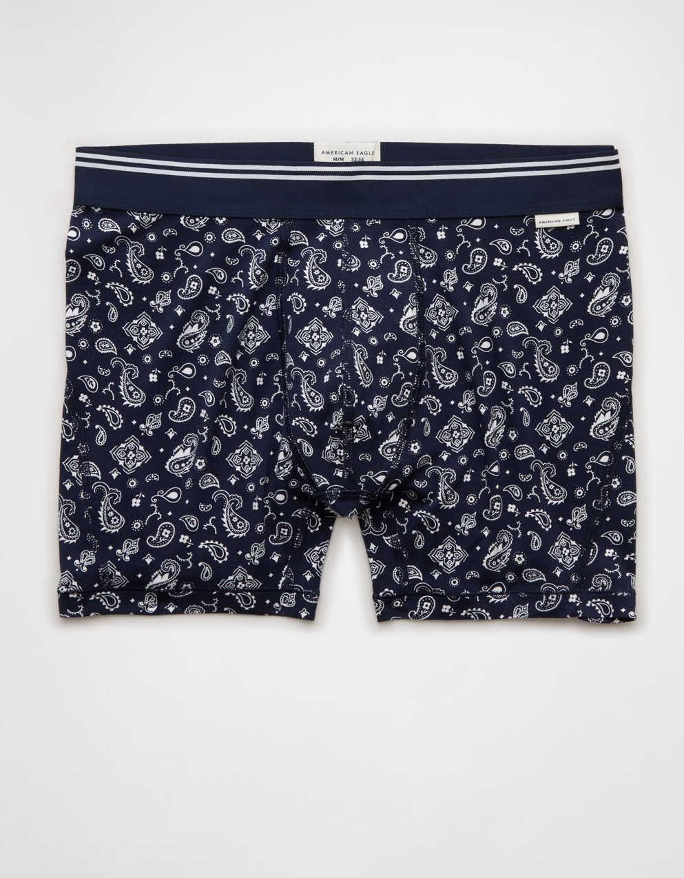 AEO Men's Paisley 4.5" Ultra Soft Boxer Brief