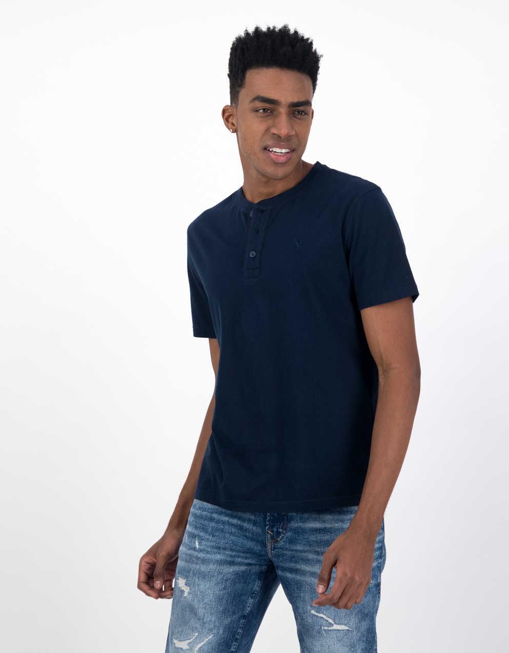 AE Short-Sleeve Henley Icon T-Shirt