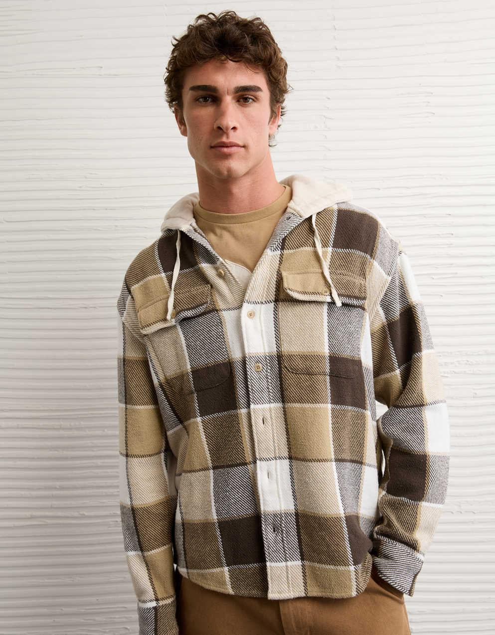 AE Hooded Flannel Shirt