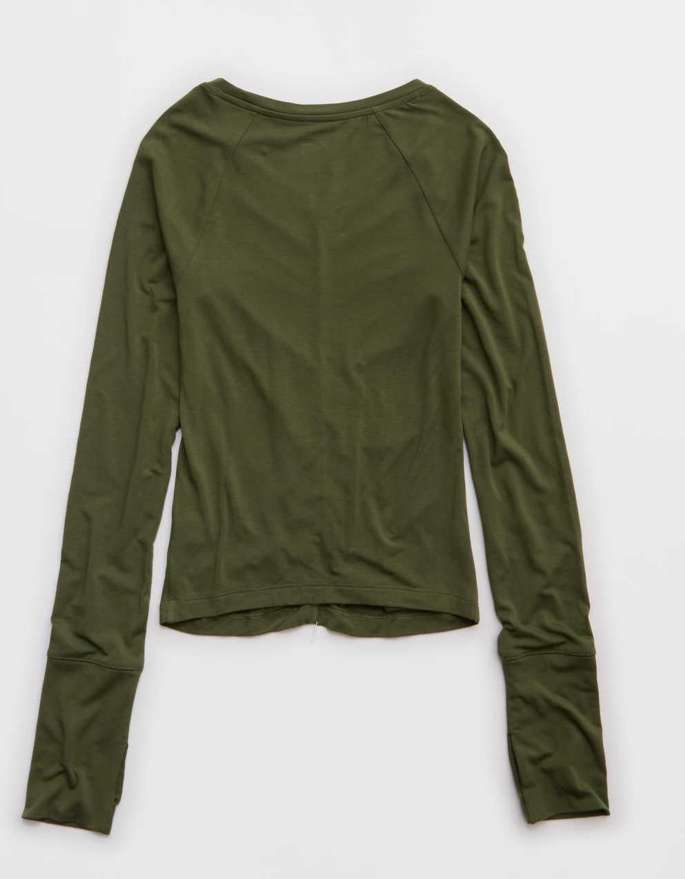 OFFLINE By Aerie Thumbs Up Ruched Long Sleeve T-Shirt