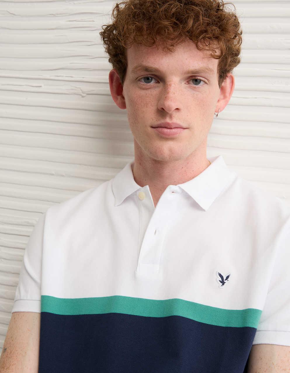 AE Slim Fit Logo Pique Polo Shirt