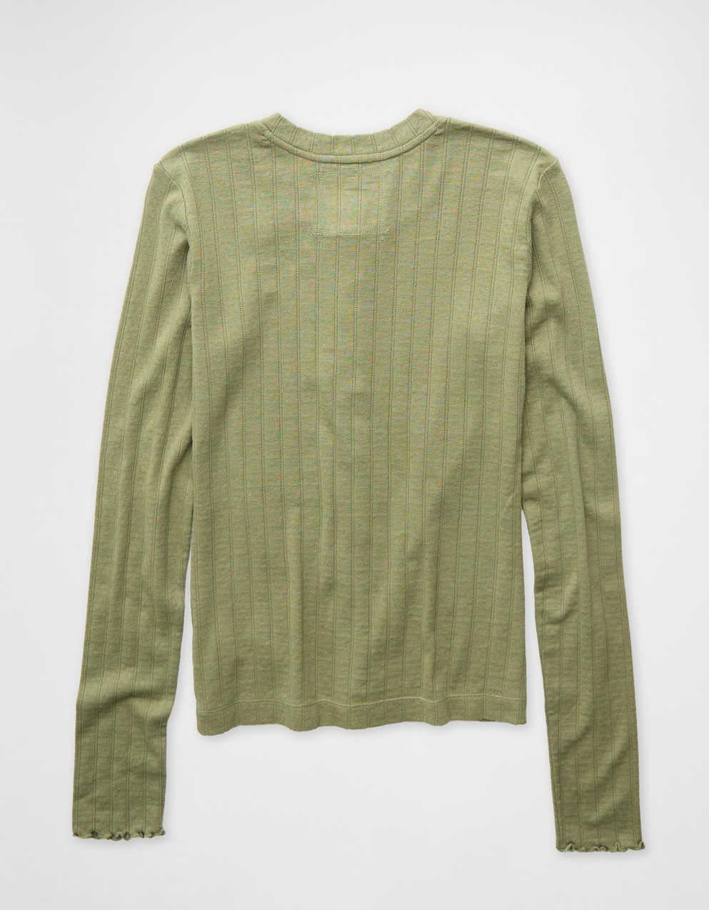 Aerie Pointelle Cardi T-Shirt