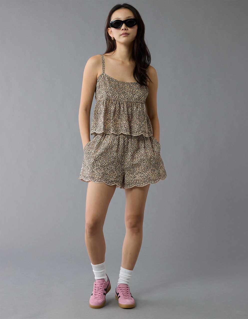 AE Leopard Eyelet Cami
