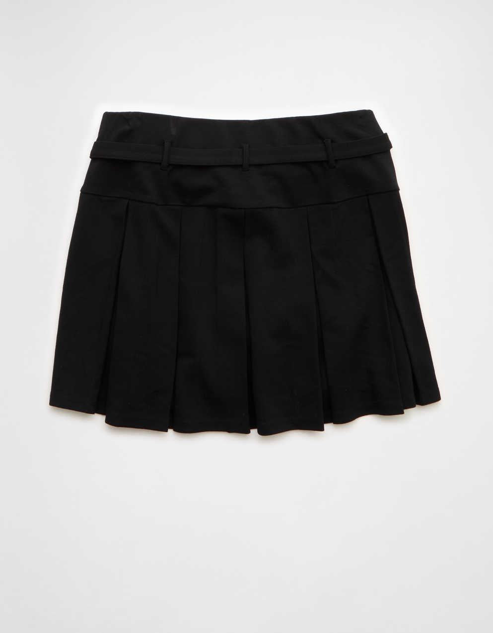 AE It Knit Low-Rise Belted Pleated Skort