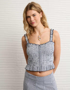 AE Smocked Button-Up Cami