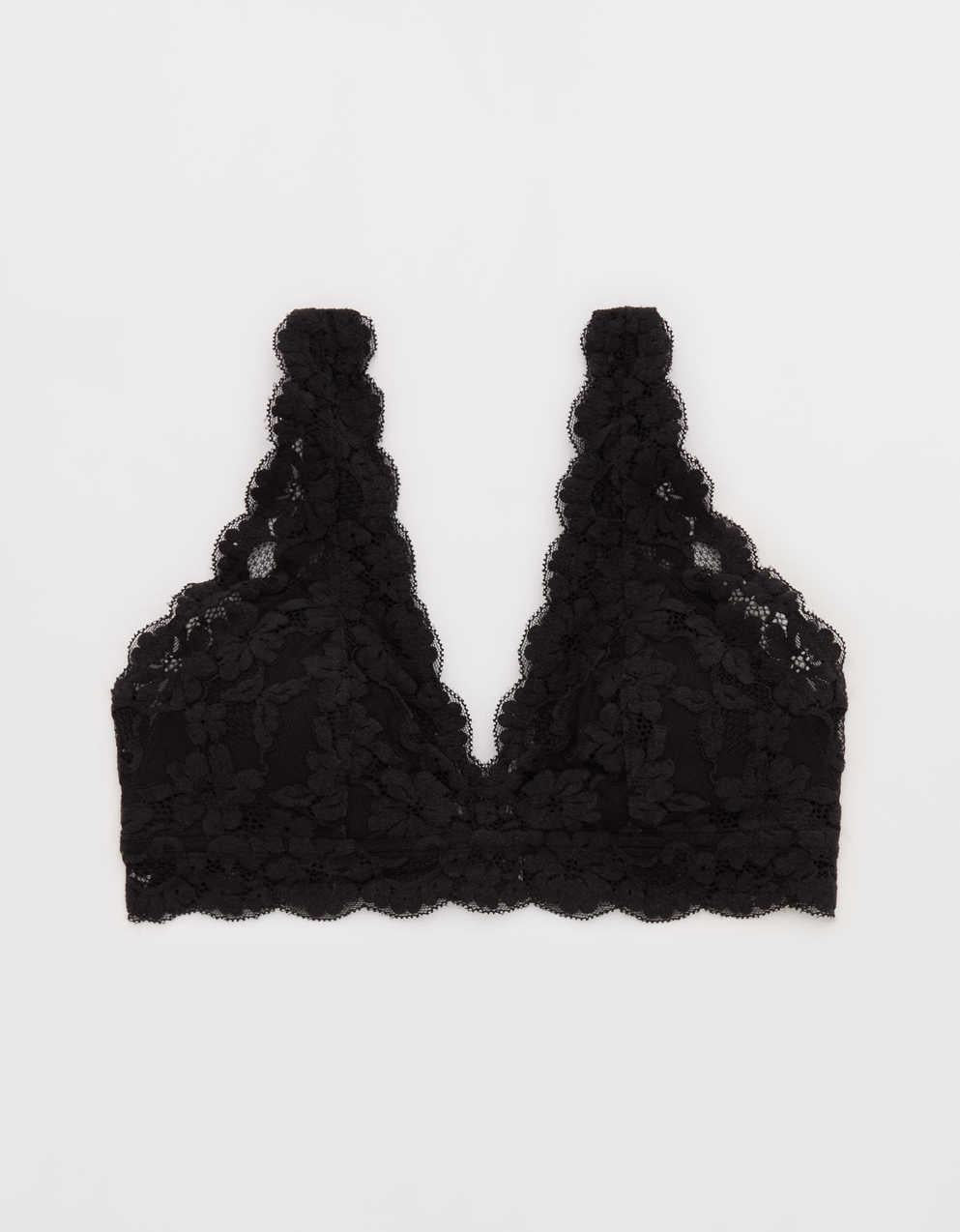 Show Off Chenille Lace Padded Plunge Bralette