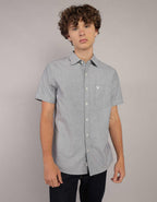 AE Short-Sleeve Slim Fit Button-Up Shirt