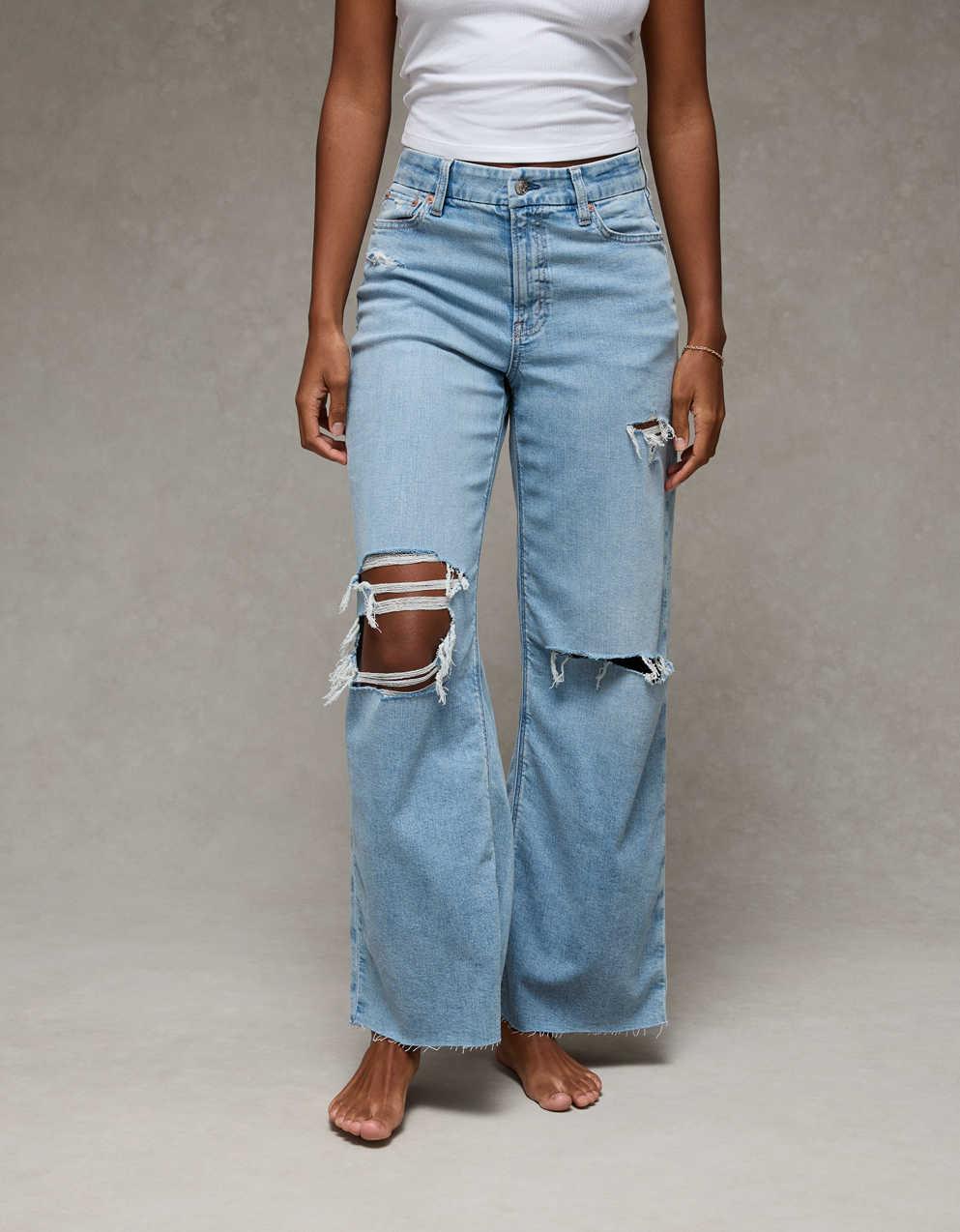 AE Curvy Super High-Waisted Baggy Wide-Leg Jean