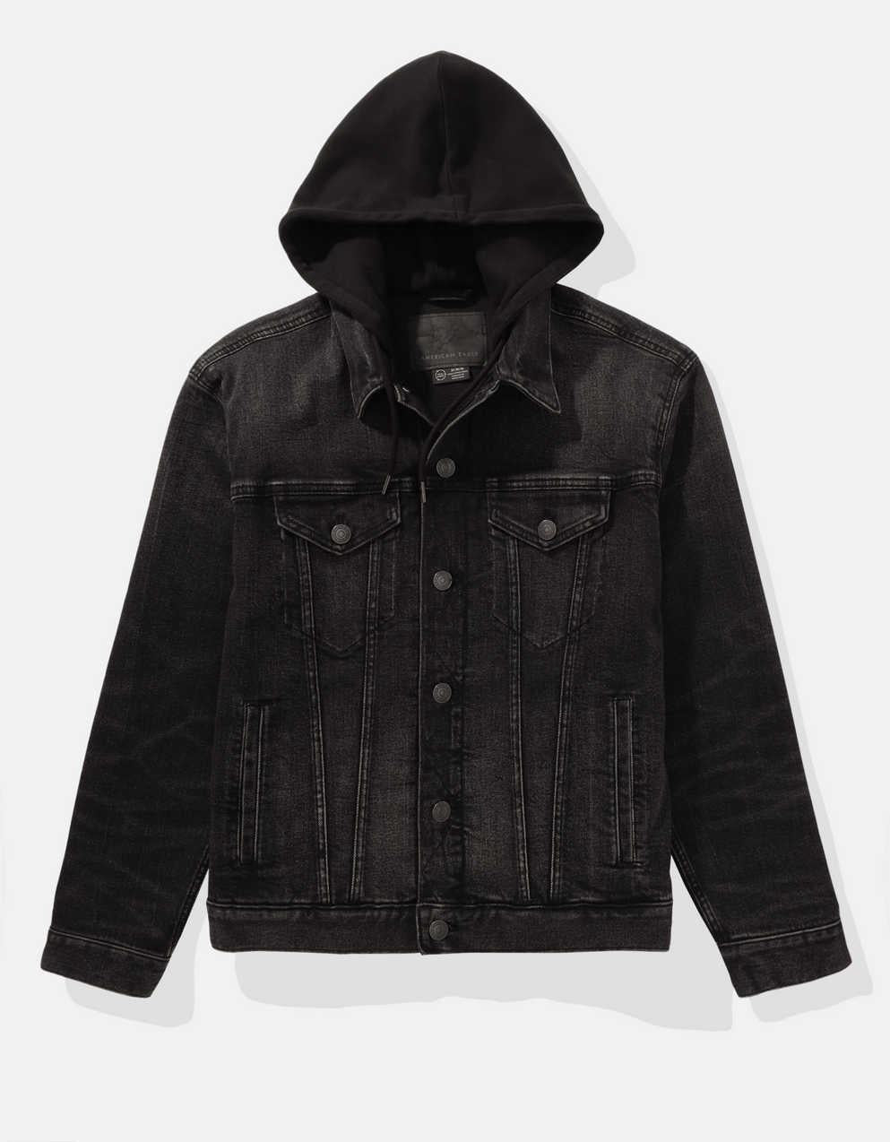 AE Hooded Denim Trucker Jacket