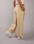 AE Stretch Super High-Waisted Ultra Wide-Leg Ankle Trouser