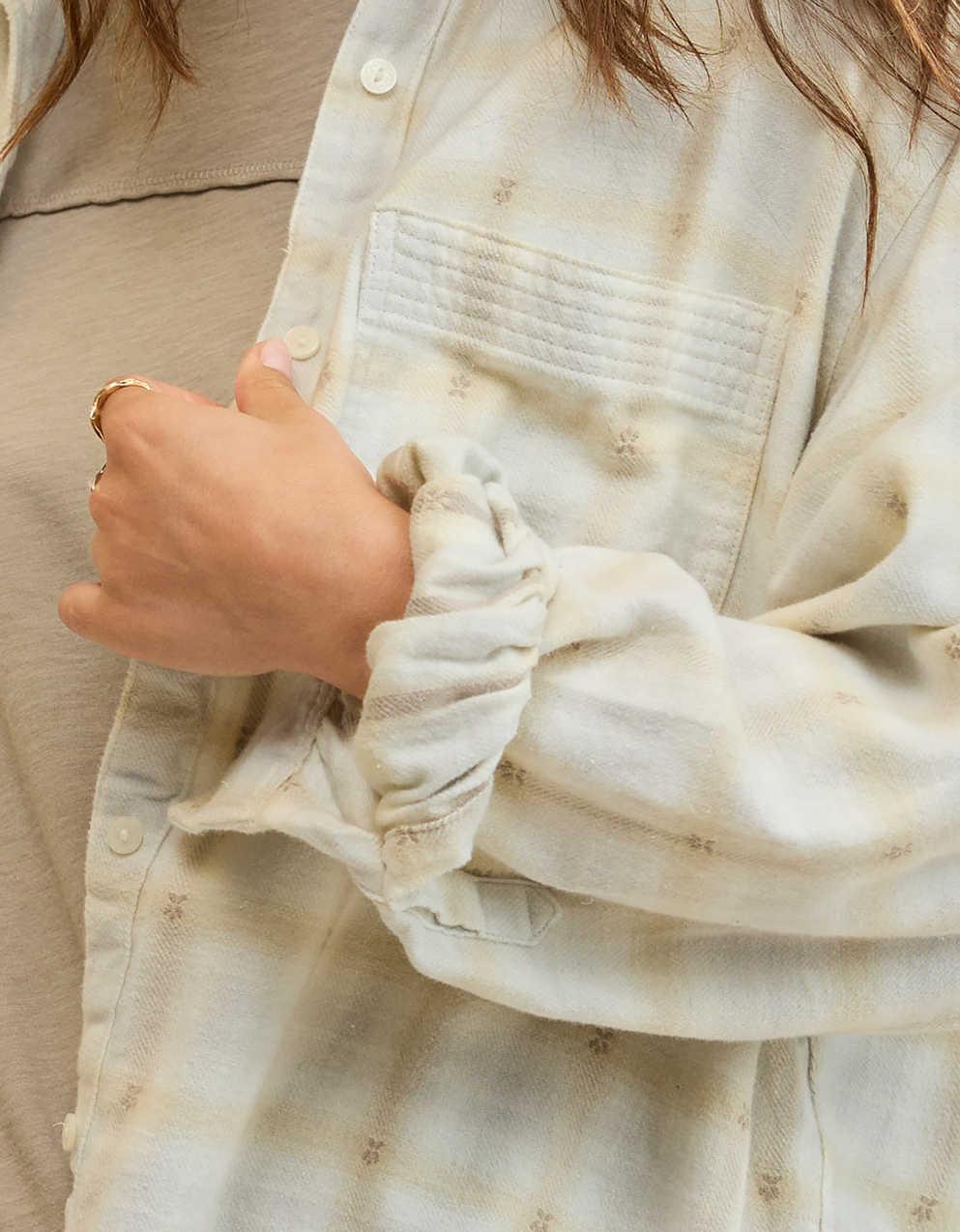 Aerie Anytime Fave Flannel Oversized Shirt