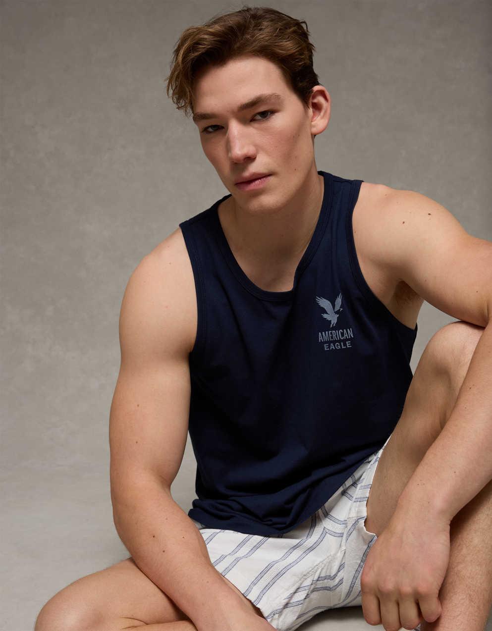 AE Standard Fit Lightweight Logo Graphic Tank Top