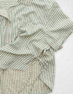 AE Short-Sleeve Side-Tie Button-Up Shirt