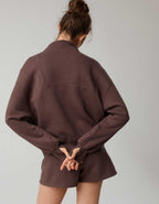 OFFLINE By Aerie Cloud Fleece Seamed Quarter Zip Sweatshirt