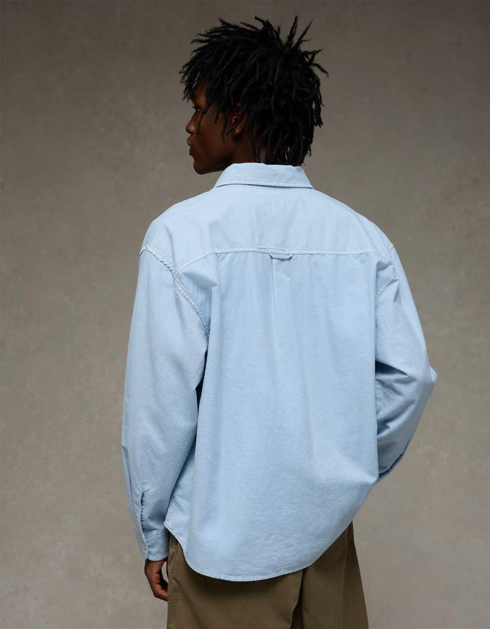 AE Relaxed Oxford Button-Up Shirt