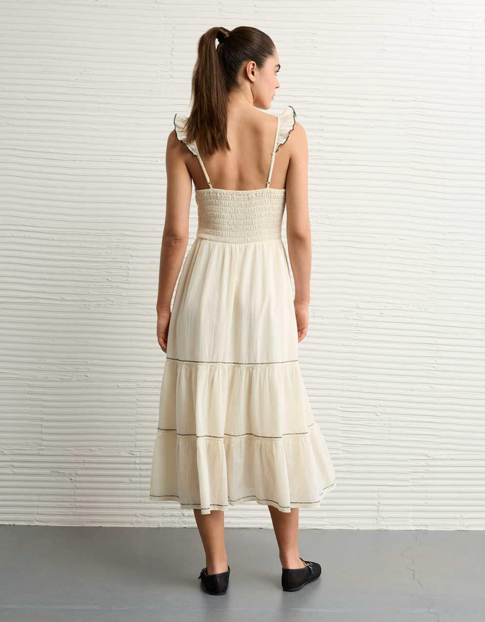 AE Bella Flutter Sleeve Midi Dress