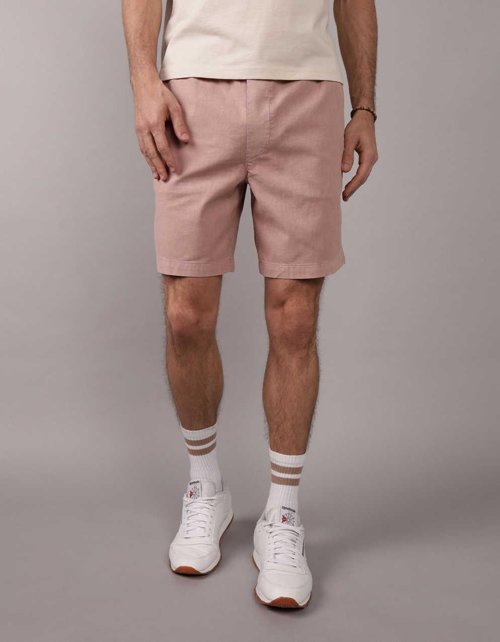 AE 8" Flex Lived-In Linen-Blend Trekker Short