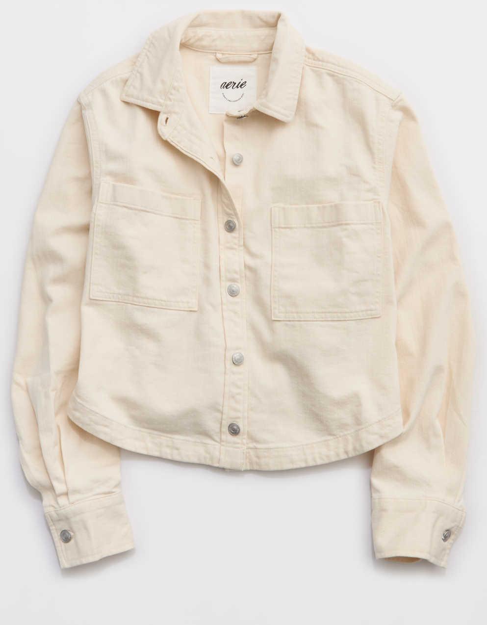 Aerie Cropped Buttondown Shirt