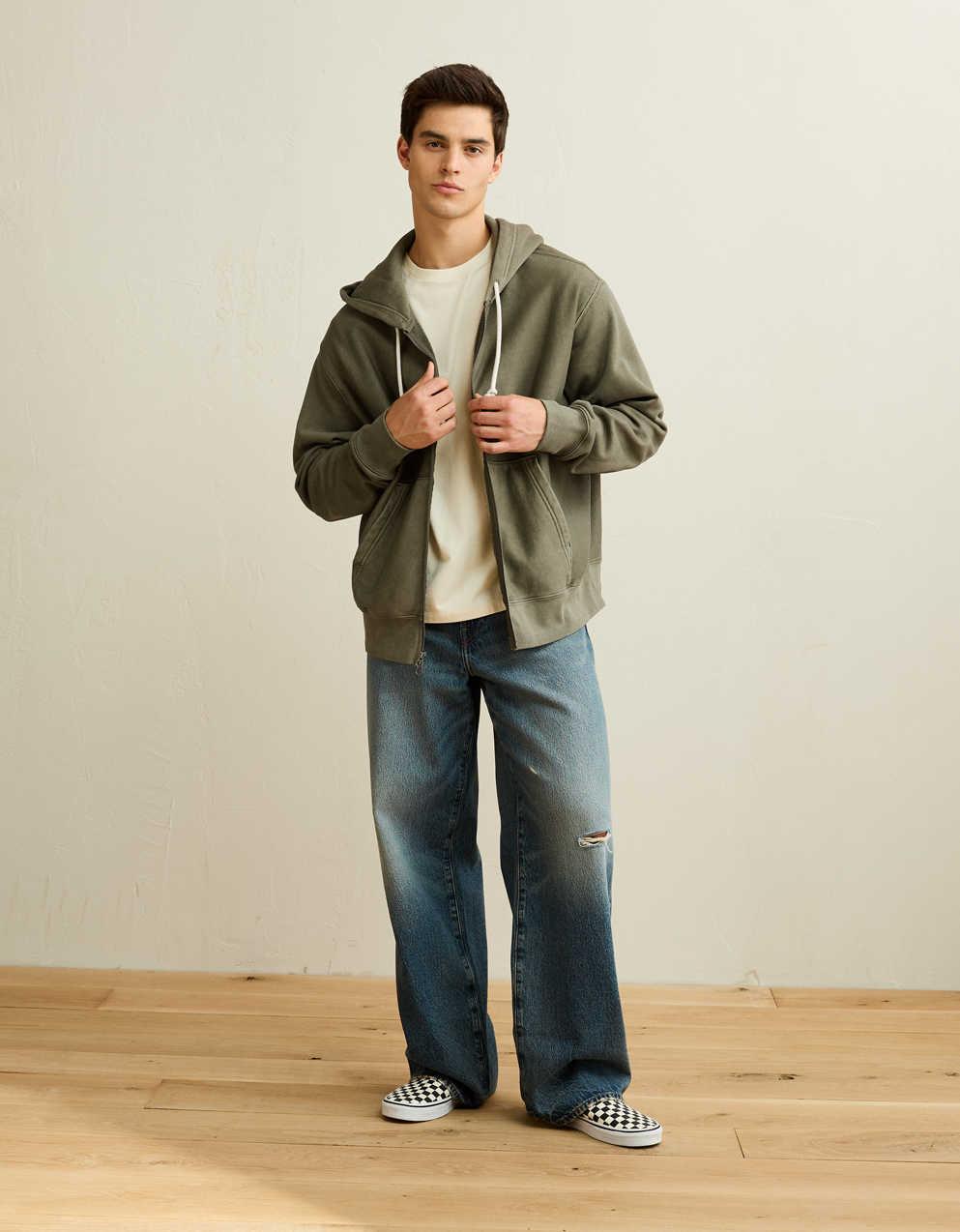 AE Laidback Luxe Full-Zip Hoodie