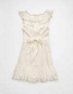 AE Tie-Front Lace Inset Mini Dress