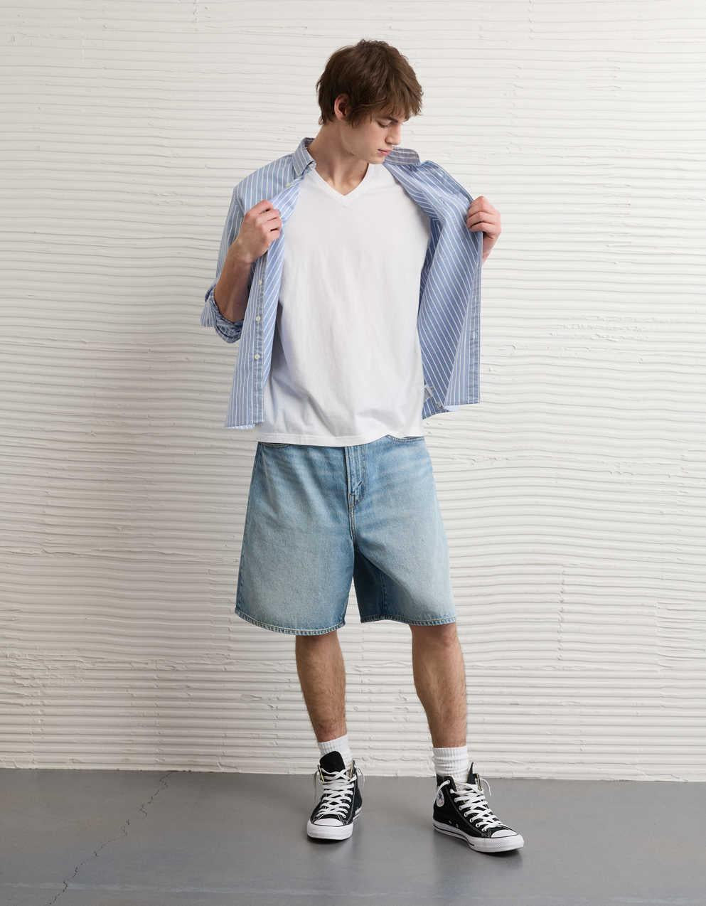 AE Standard Fit Lived-In V-Neck T-Shirt