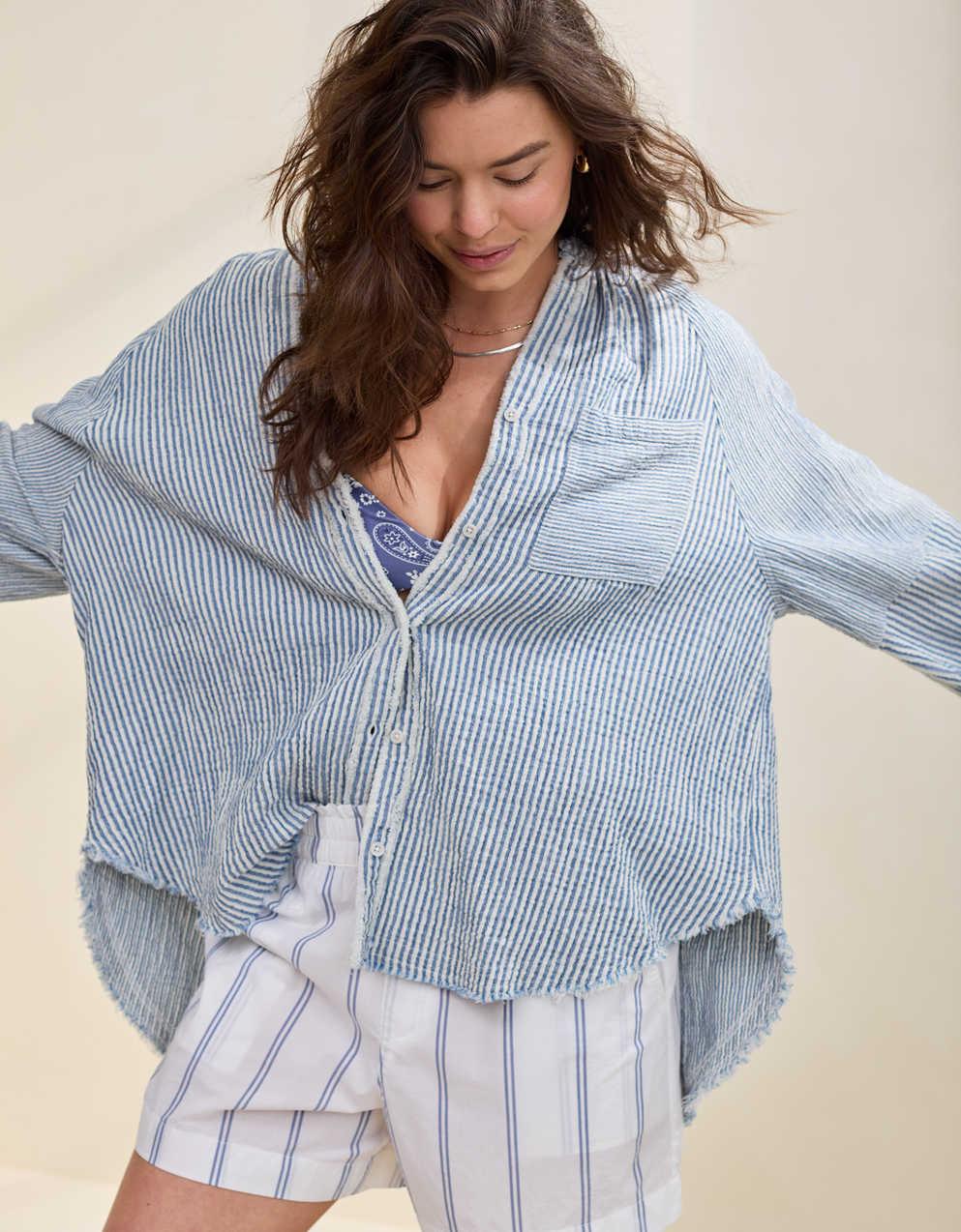 Aerie Daybreak Coverup Shirt