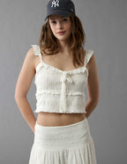 AE Smocked Ruffle Tank Top