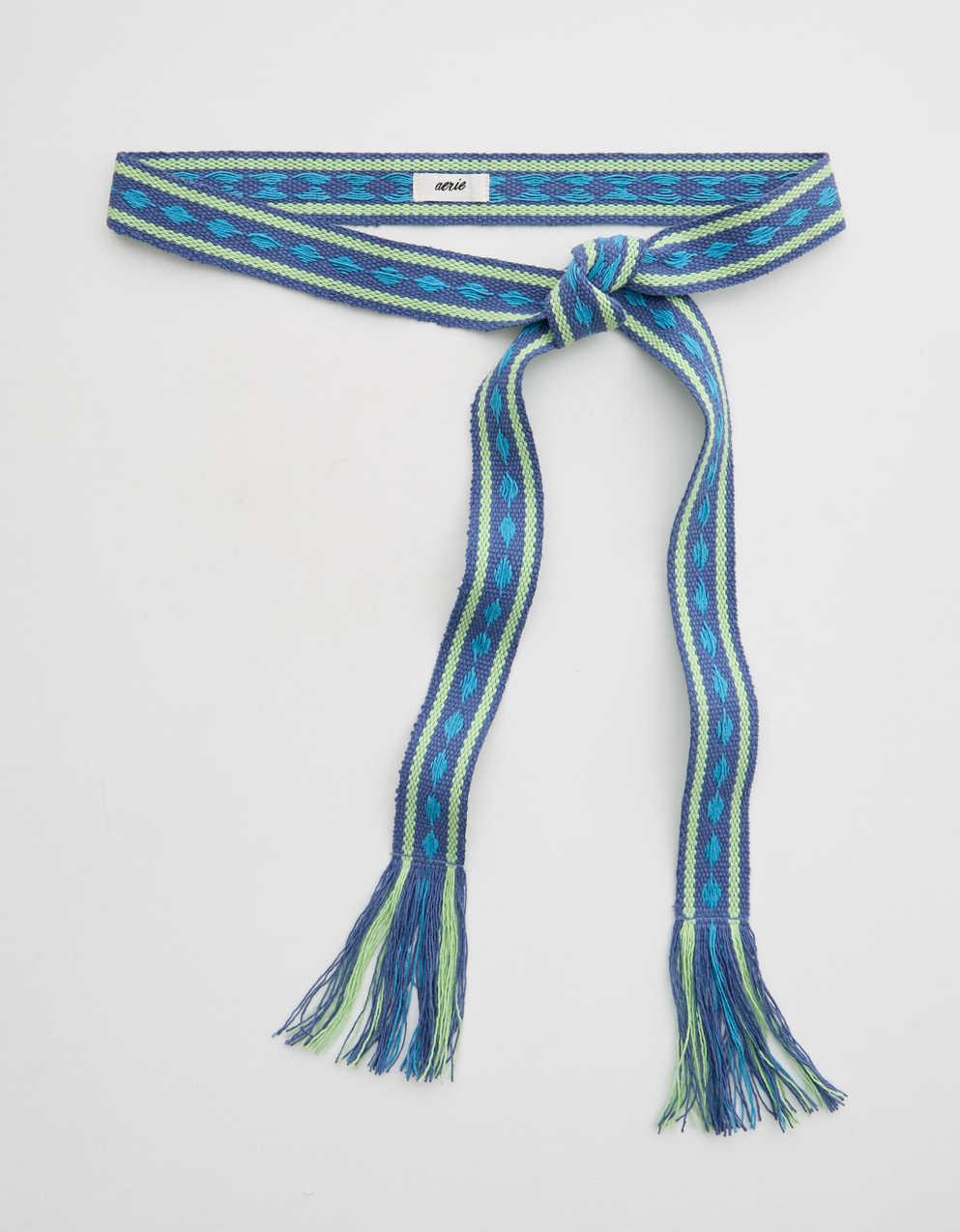 Aerie Woven Fringe Belt