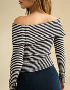 AE Whoa So Soft Off-The-Shoulder Foldover Sweater Top