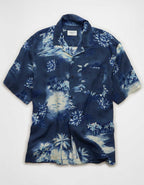 AE Relaxed Fit Camp Collar Button-Up Shirt