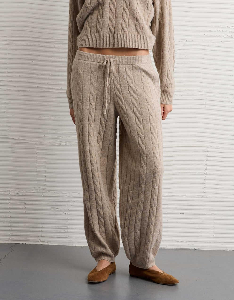 AE Cable Knit Sweatpant