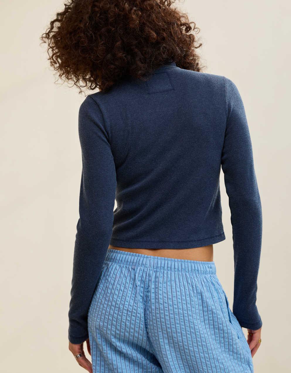 Aerie Long Sleeve Quarter Zip T-Shirt
