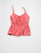 AE Sunchaser Tie-Front Smocked Cami