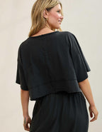 Aerie Happiest Cropped V Neck T-Shirt