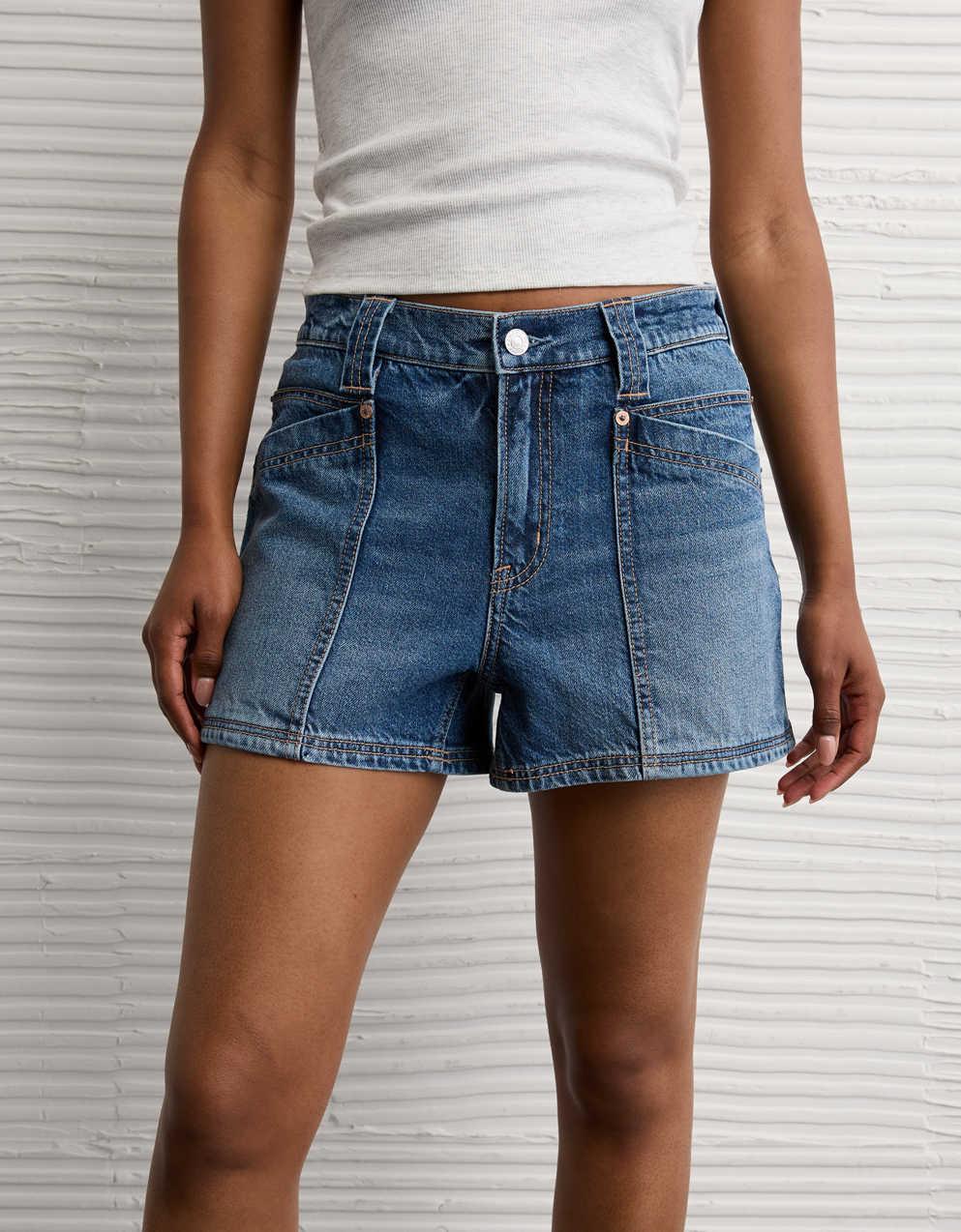 AE Strigid Super High-Waisted Relaxed Denim Short
