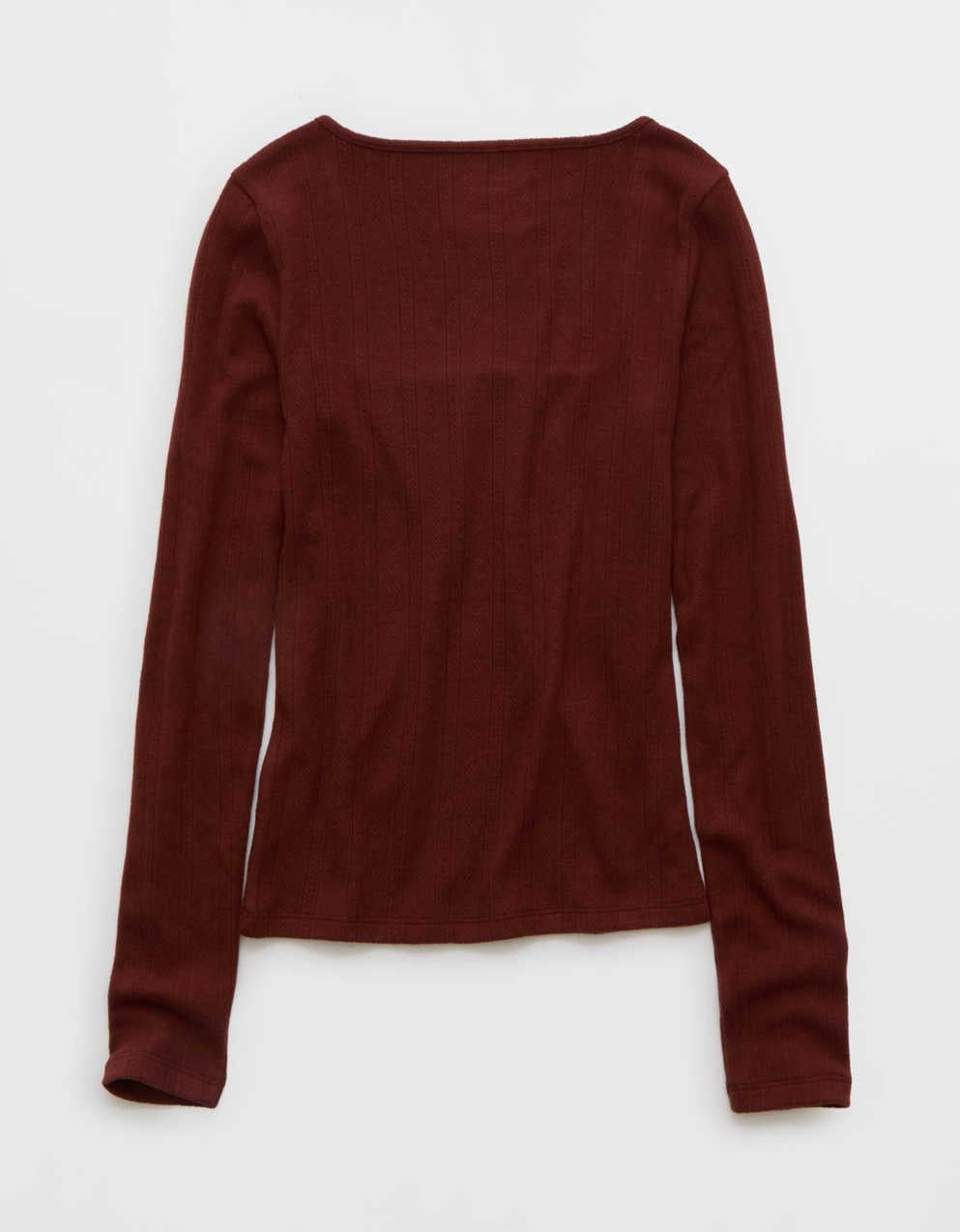 AE Long Sleeve Square Neck T-Shirt