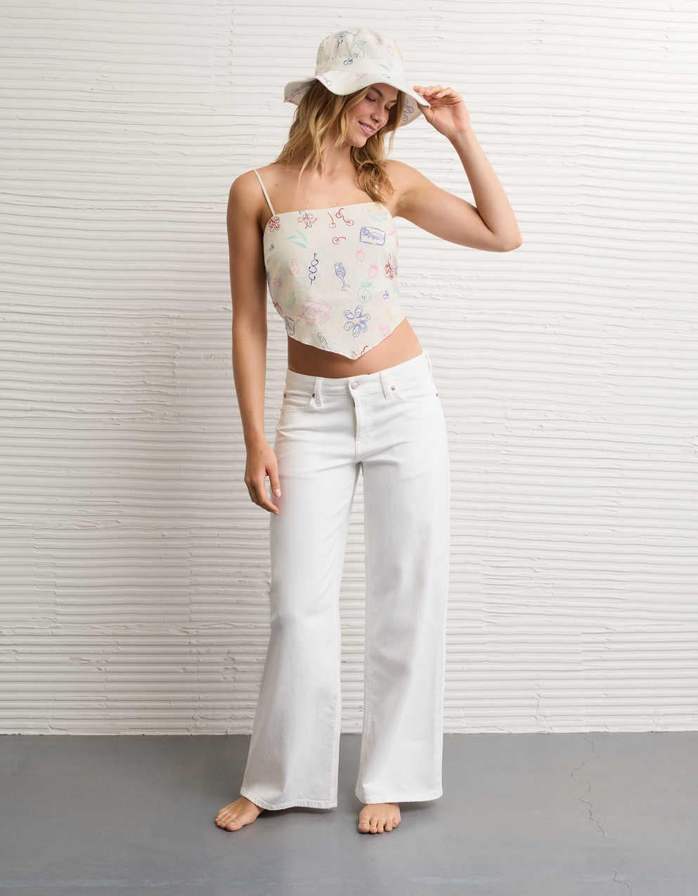 AE Linen-Blend Bandana Top