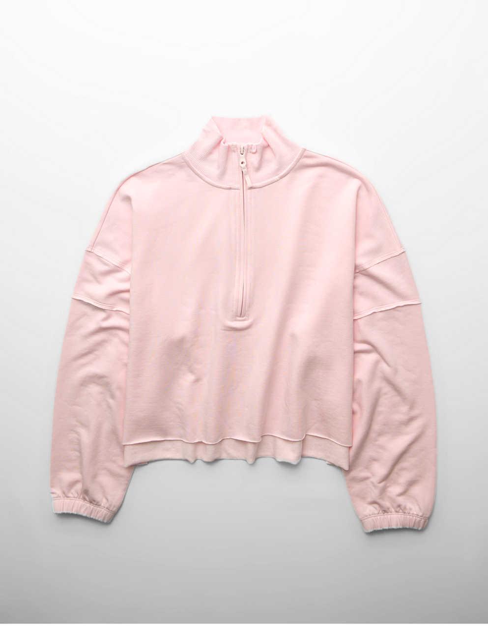 OFFLINE By Aerie OTT Seamed Quarter Zip Sweatshirt