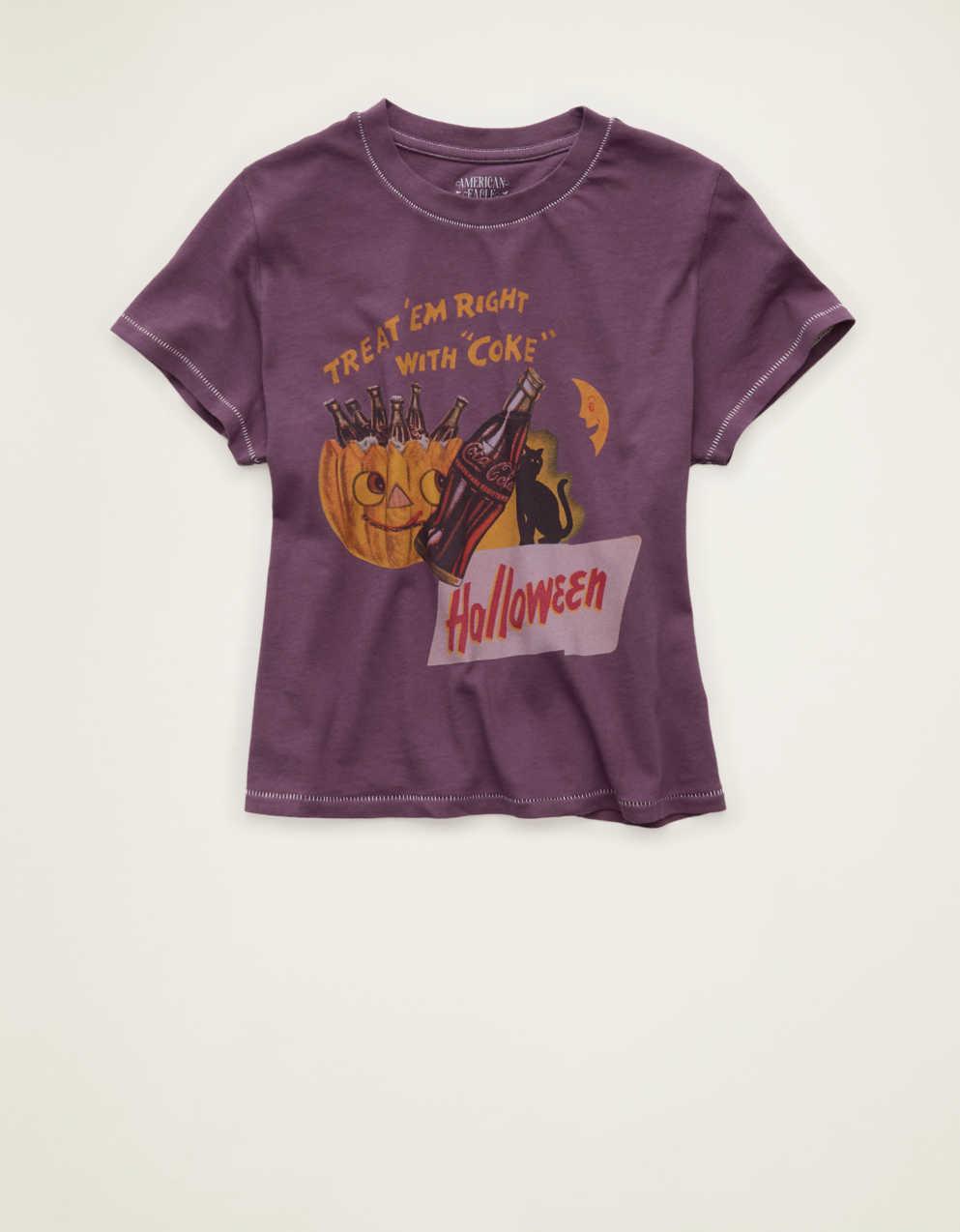 AE Coca-Cola Halloween Graphic Shrunken T-Shirt
