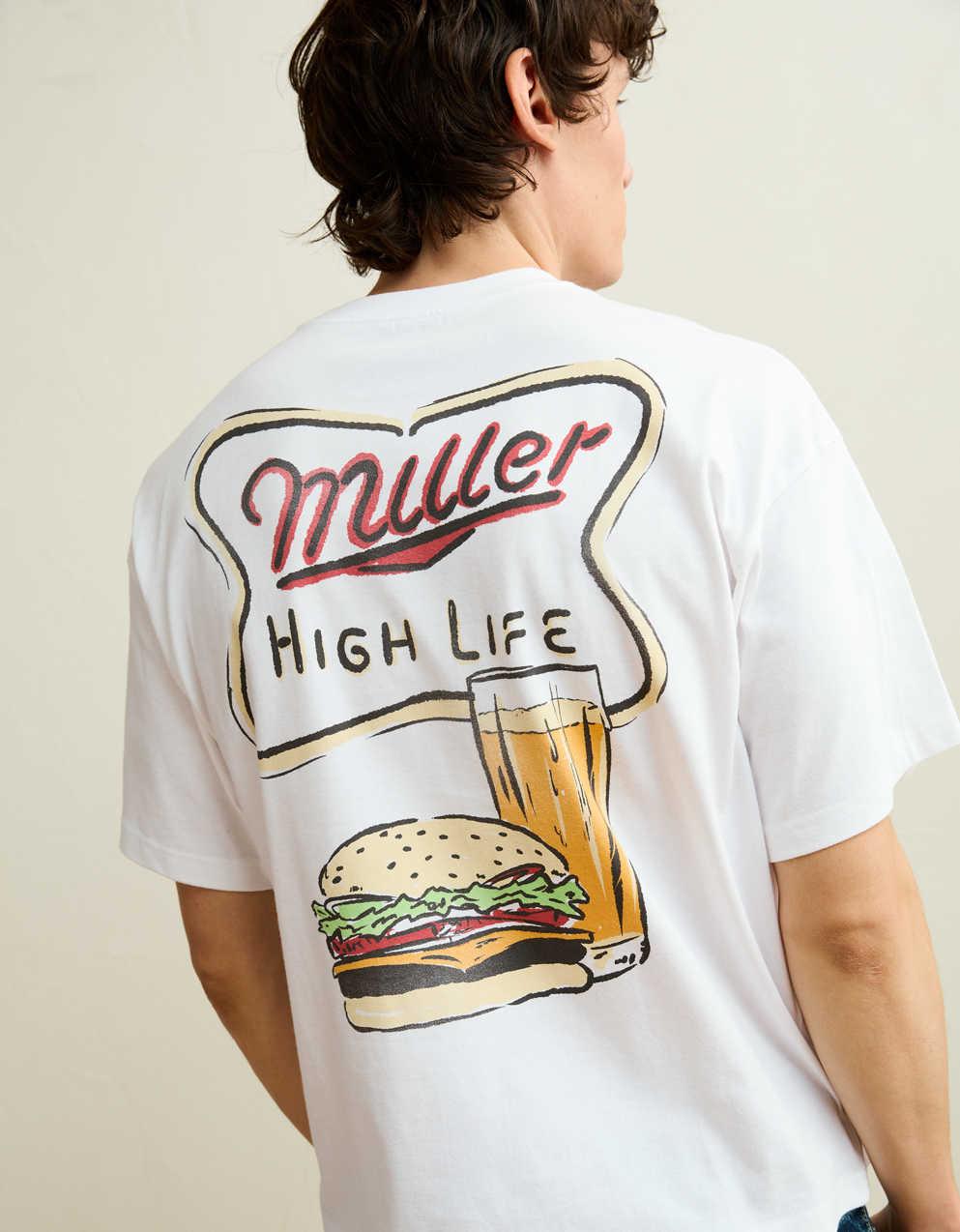 AE Boxy Fit Miller Beer Graphic T-Shirt